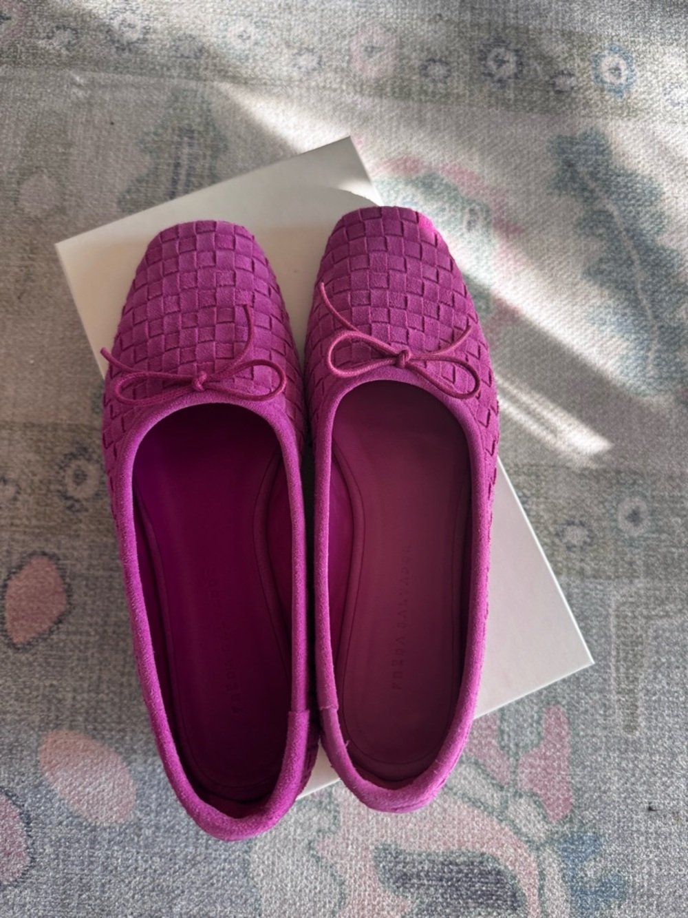 Freda Salvador Fuchsia Woven Ballet Flats